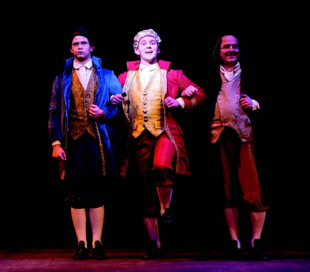 Performers rehearse for ECU’s February production of 1776.