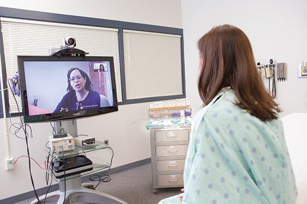 Telepsychiatry enables patients in rural emergency departments to consult with a psychiatrist via a secure video connection.