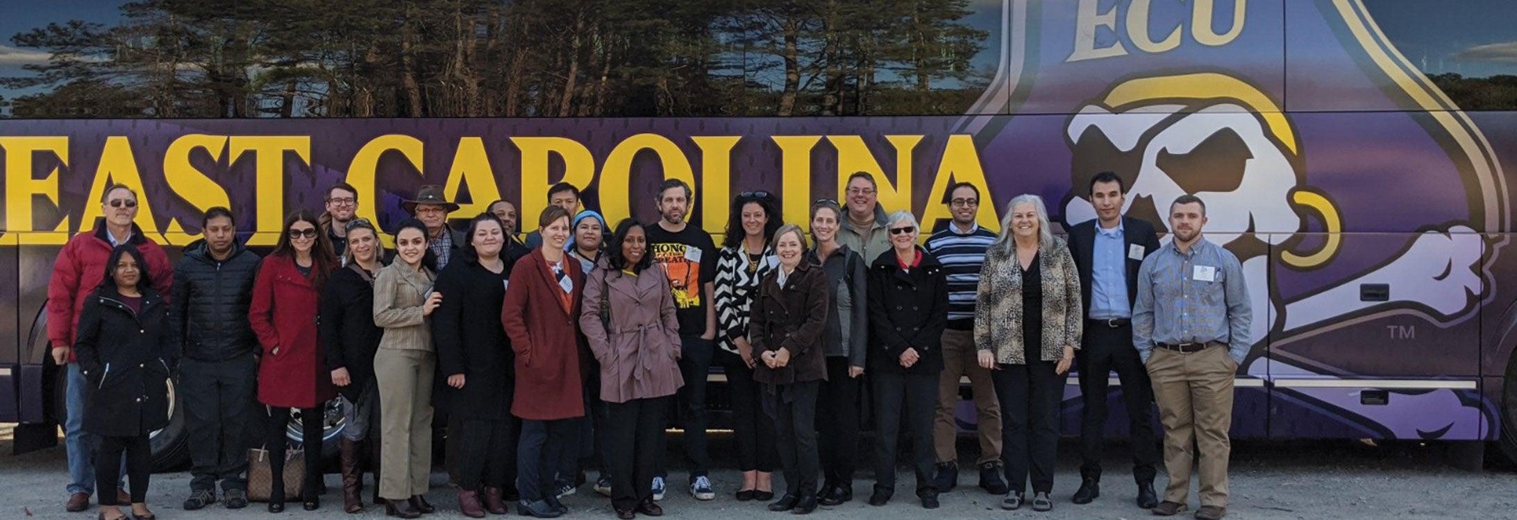 Approximately 25 conference attendees took a bus trip Feb. 28 to Windsor and Princeville, two towns that have sustained significant flood damage due to hurricanes.