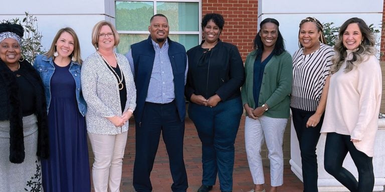 The PIRATE Leadership Academy Class of 2022 includes, from left, Patrice Watford, Lynetti Warden, Holly Winslow, Darrick Wood, Sharita Wade, Jessica Prayer, Kristal Brooks and Mara Swindell.