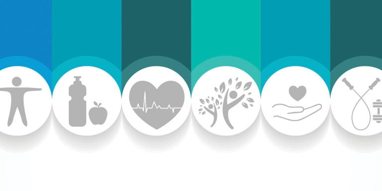 A series of health related icons.