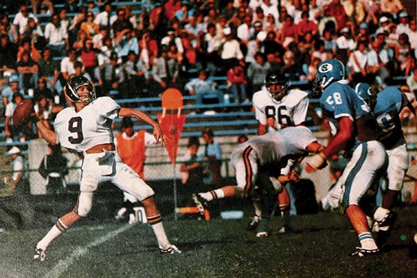 Football players in a game